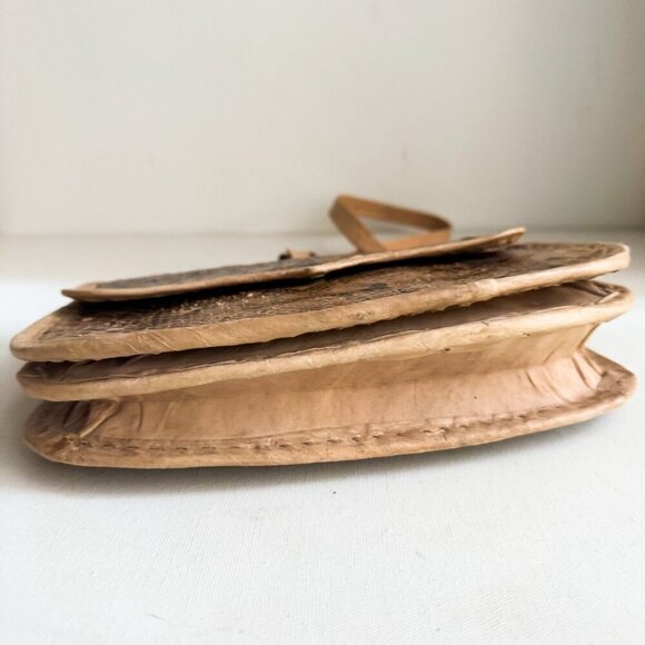 Vintage snakeskin Square Whipstitch Shoulder Bag - Picture 3 of 6